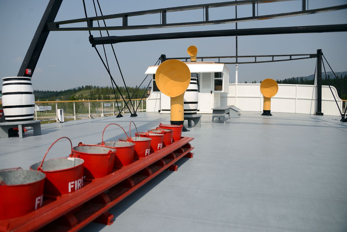 04P Top Deck With Fire Fighting Buckets In The S S Klondike II In Whitehorse Yukon